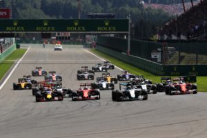 the start of the Belgian Grand prix