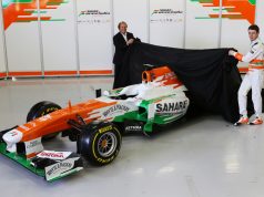 Форс Индия VJM06 видя бял свят на Силвърстоун