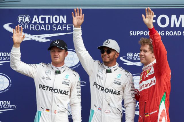 Nico Rosberg, Lewis Hamilton, Sebastian Vettel