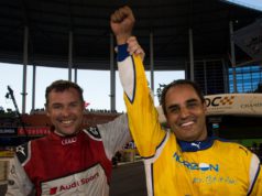 Tom Kristensen and Juan Pablo Montoya, 2017 Race of Champions, Marlins Park, Miami, ROC