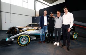 Dieter Zetsche, Lewis Hamilton, Nico Rosberg, Toto Wolff