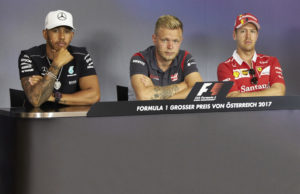 Lewis Hamilton, Kevin Magnussen, Sebastian Vettel