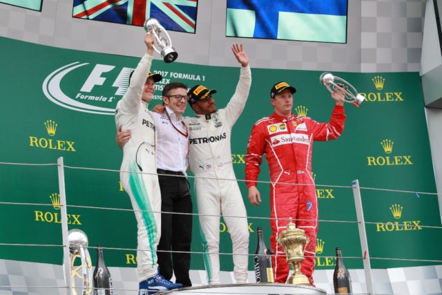 Valtteri Bottas, Lewis Hamilton, Kimi Raikkonen