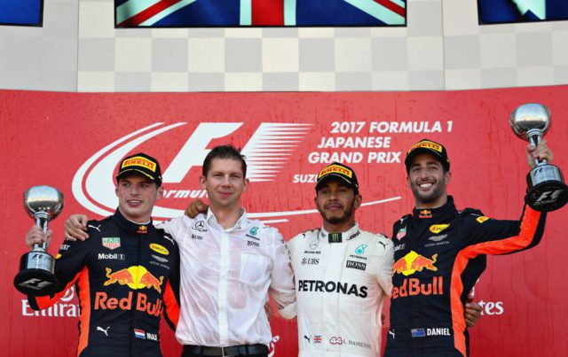 Lewis Hamilton, Max Verstappen, Daniel Ricciardo