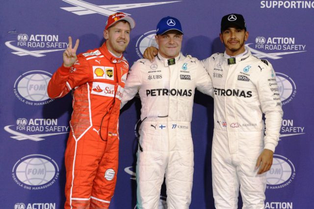 Sebastian Vettel, Valtteri Bottas, Lewis Hamilton