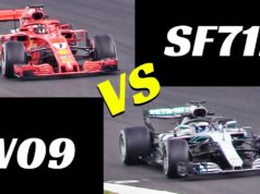 Кадри на Ferrari SF71H и Mercedes W09 от тестовете в Барселона