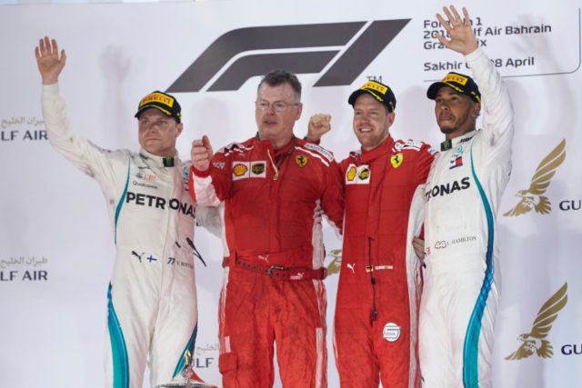 Valtteri Bottas, Sebastian Vettel, Lewis Hamilton