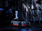 Ultra-high voltage: The Audi e-tron prototype in a Faraday cage Audi e-tron prototype