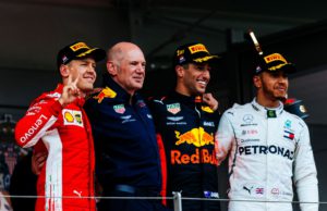 Sebastian Vettel, Lewis Hamilton, Daniel Ricciardo, Adrian Newey