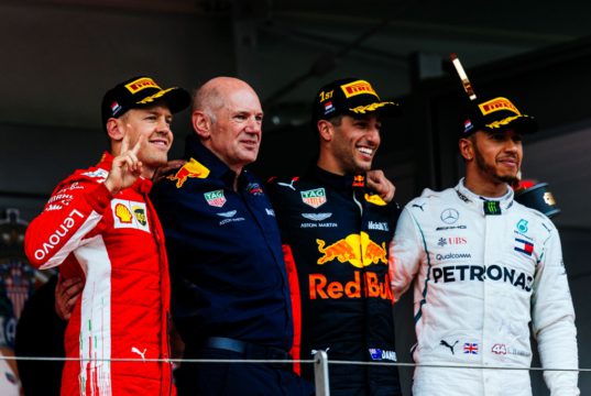 Sebastian Vettel, Lewis Hamilton, Daniel Ricciardo, Adrian Newey