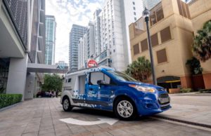Ford self-driving food delivery Postmates