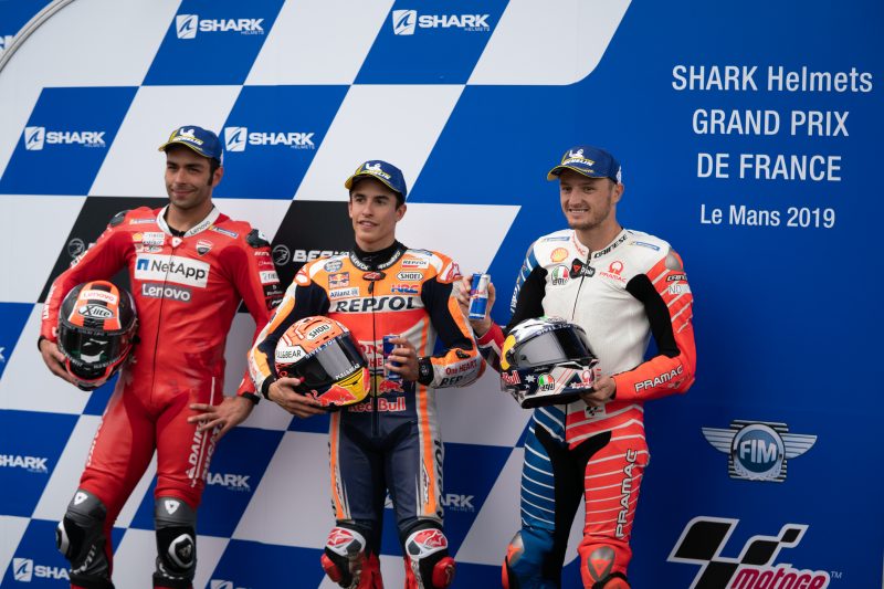 marquez moto gp le mans podium Марк Маркес