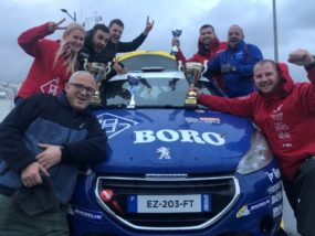 Екипът на Astra Racing след титлата на рали спринт 2019 г.