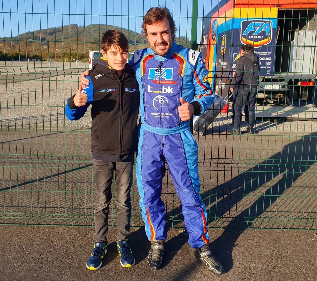 2019_karting colov-alonso 2 Никола Цолов и Алонсо