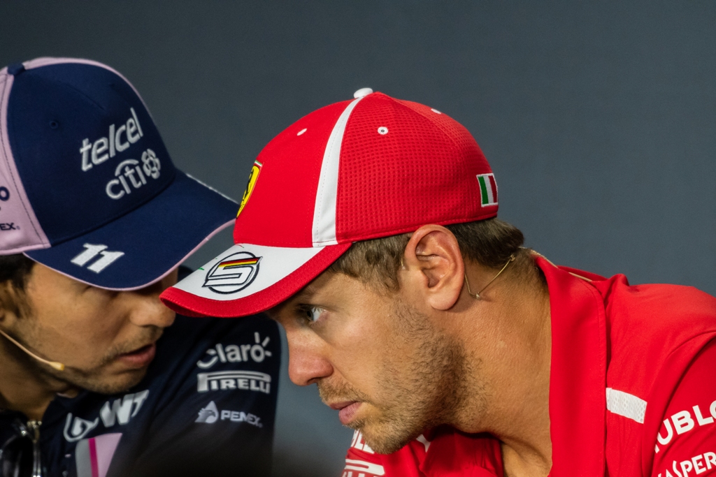 F1, 2018, Italian GP, Monza, Thursday Drivers' Press Conference Серхио Перес, Себастиан Фетел