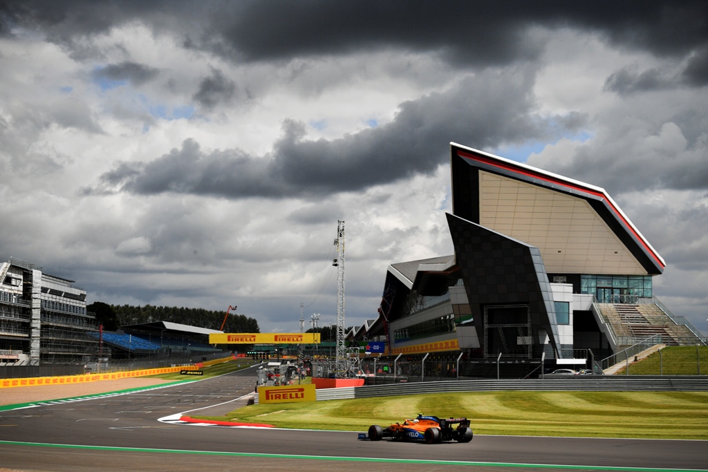 Lando Norris, McLaren MCL35 Ландо Норис, Гран при на Великобритания, Силвърстоун