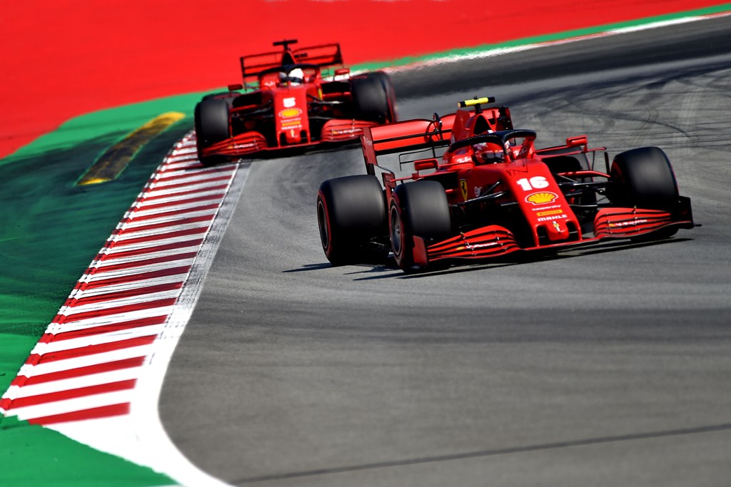 GP SPAGNA F1/2020 - SABATO 15/08/2020 Шарл Льоклер, Себастиан Фетел, Ферари