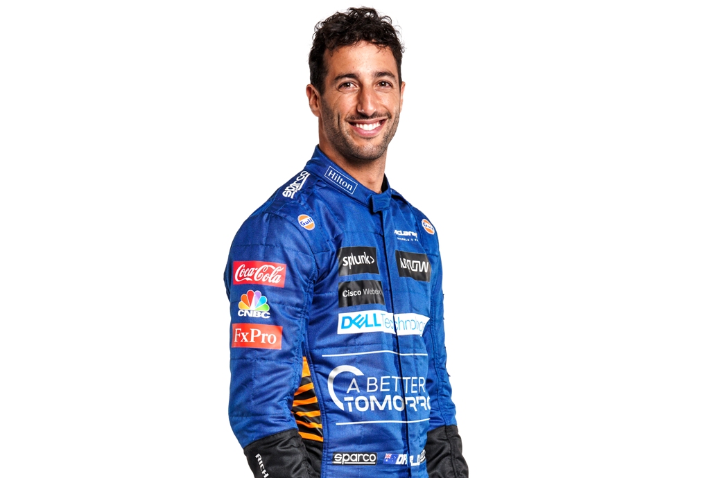 Daniel Ricciardo portrait - side on, no helmet Даниел Рикиардо
