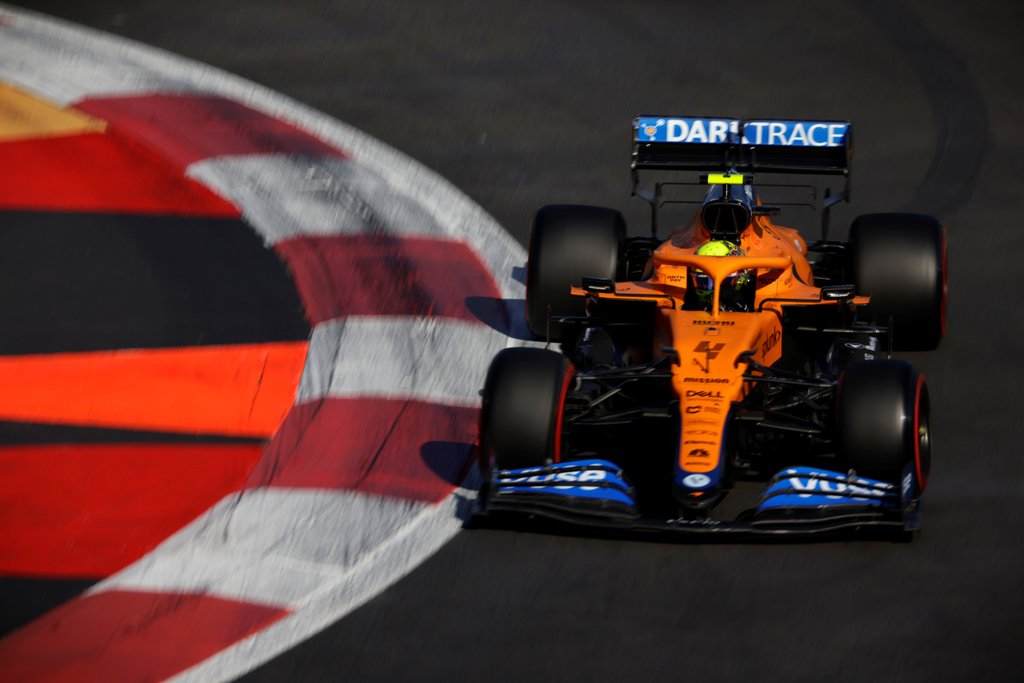 Lando Norris, McLaren MCL35M from above Ландо Норис