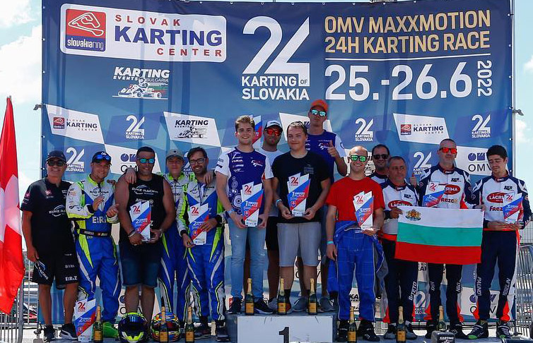 2022_karting 24h slovakia podium gold
