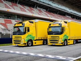 DHL biofueled trucks 2023